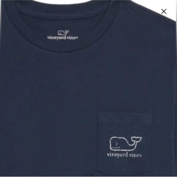 Vineyard Vines Kids Navy Blue Whale T-Shirt - Picture 4 of 5